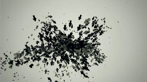 Chaotic arrows flying in 3d space Stock Footage 798987