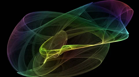 Chaotic attractor based on an algorithm by Clifford Pickover. Video stock 64803961
