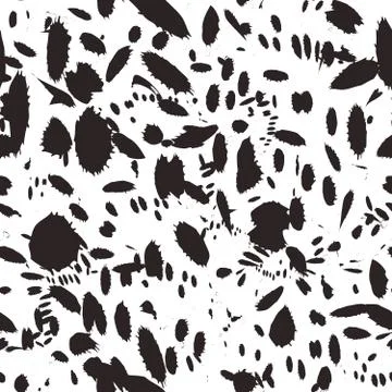 Chaotic blots. Spot seamless pattern. Abstract drop background Stock Illustration