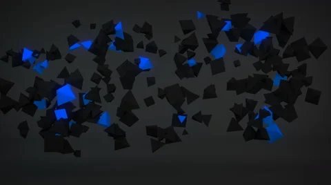 Chaotic Blue particles abstract 3D render seamless loop 4k UHD (3840x2160) Stock Footage 62143982