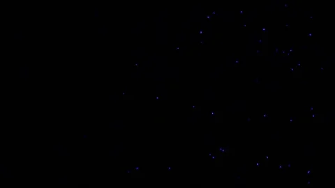 Chaotic Blue Particles On Black Background Video stock 144870133