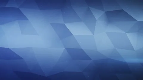 Chaotic blue polygonal rough surface loopable 3D render animation Stock Footage 128669154