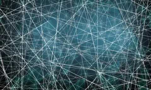 Chaotic blurred lines pattern on blue background イラスト素材