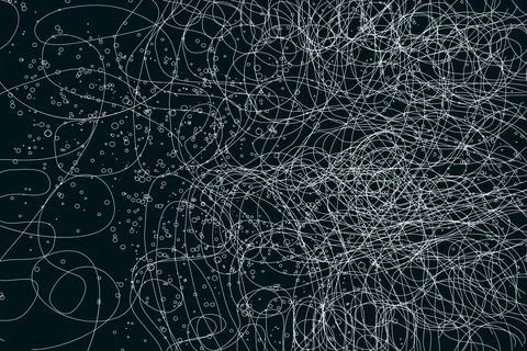 Chaotic chaos lines Stock Illustration