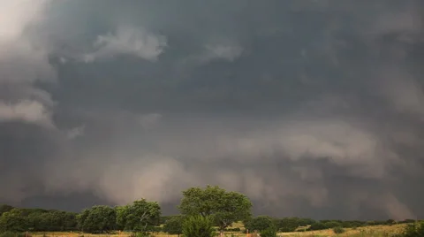 Chaotic Clouds as Supercell Approaches Stock Footage 65207593
