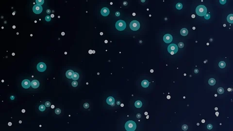 Chaotic colored marine blue bubbles on dark background Stock Footage 102306460