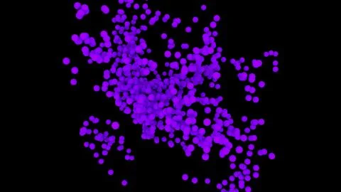 Chaotic concentration and dispersion of sphere, 3d rendering. Computer generated Stock Illustration