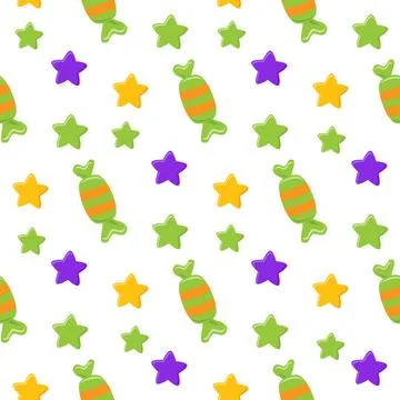 Chaotic confetti seamless pattern. Vector abstract background. Cute simple .. Stock Illustration