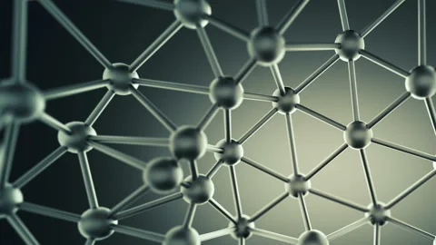 Chaotic connecting structure with spheres and lines loopable animation Stock Footage 95436962