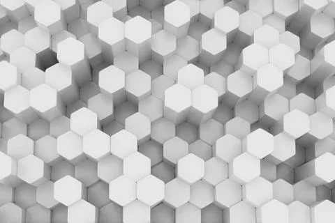 Chaotic Cubes Wall Background. Panorama with high resolution wallpaper. 3d Illustrazione stock