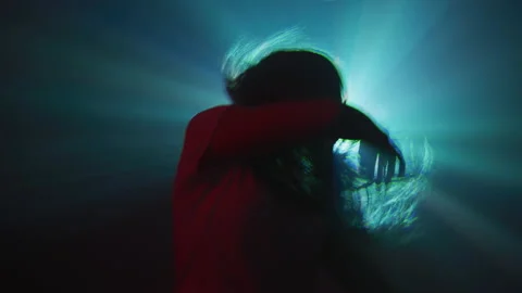 A chaotic dance in the light Stock Footage 215275387