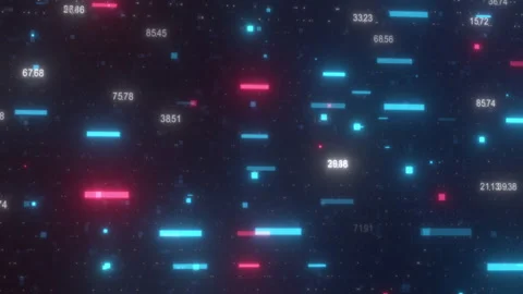 Chaotic Data HUD Stock Footage 144133802