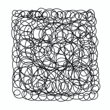 Chaotic doodle square Illustrazione stock