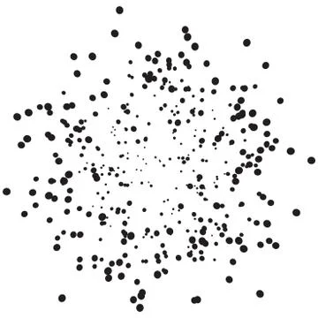 Chaotic dotted texture Illustrazione stock