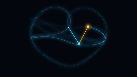 Chaotic Double Pendulum A Visualization of Chaos Theory Stock Footage 347661423