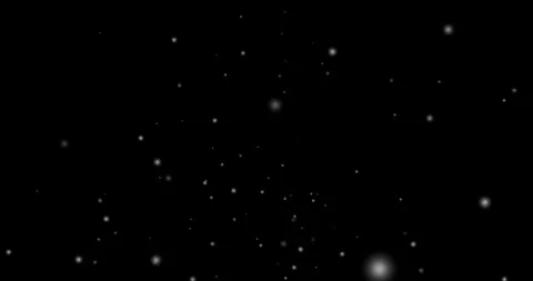 Chaotic falling snowflakes animation on dark seamless background, winter atmosph Stock Footage 307488728