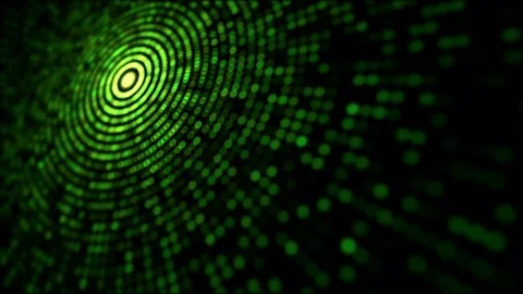 Chaotic Flashing Circle Lights Animation - Loop Green Stock Footage 83650189
