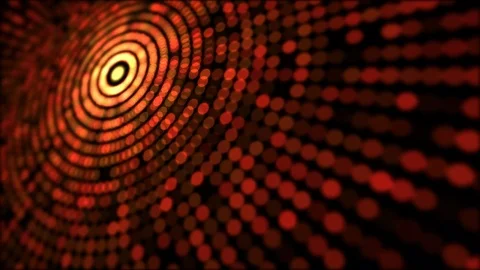 Chaotic Flashing Circle Lights Animation - Loop Red Stock Footage 83650384