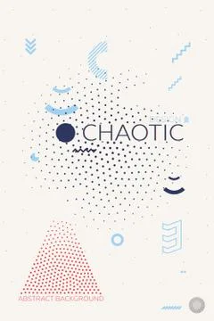 Chaotic Geometric Abstract Background Illustrazione stock