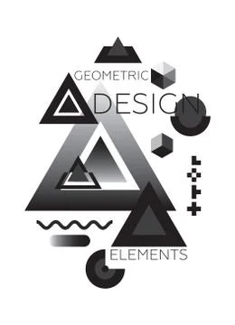 Chaotic Geometric Abstract Background Stock Illustration