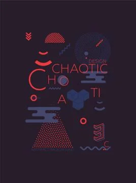 Chaotic Geometric Abstract Background Stock Illustration