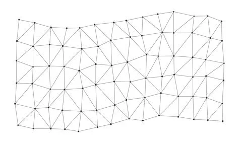 Chaotic Geometric Wireframe Mesh Network Pattern Illustrazione stock