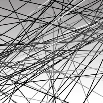 Chaotic grayscale lines texture. Abstract geometric illustration 스톡 일러스트
