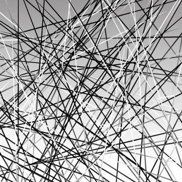 Chaotic grayscale lines texture. Abstract geometric illustration Stock Illustration