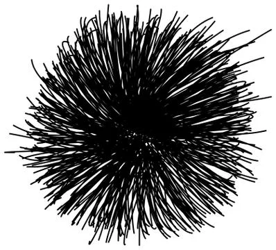 Chaotic hand drawn scribble sketch circle isolated Stock Illustration