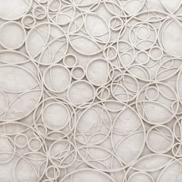 Chaotic intersected relief circles pattern over paper texture Stock Illustration