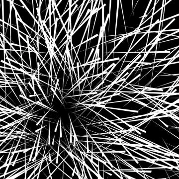 Chaotic irregular, random, scattered lines artistic geometric image Stockillustratie
