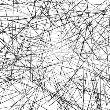 Chaotic irregular, random, scattered lines artistic geometric image 스톡 일러스트