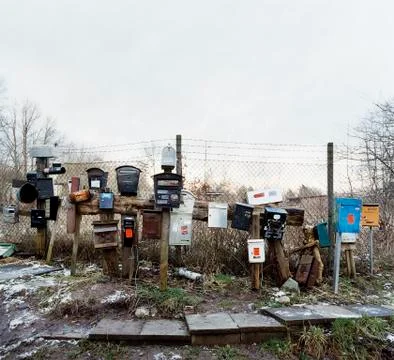 Chaotic letterboxes 写真素材