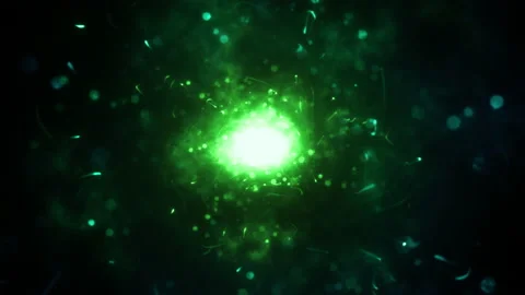 Chaotic Magic Galaxy Background Green Stockbeeldmateriaal 158816457