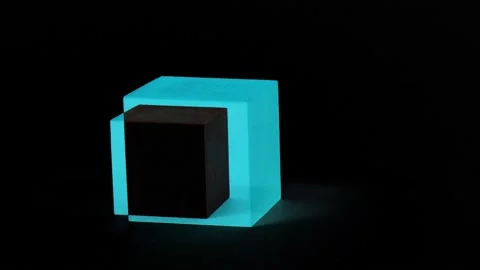 Chaotic minimalistic pattern with moving figures. Animation on black. Randoml Stock Footage 155270920