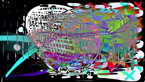 Chaotic mix of colorful elements in motion. Video stock 315711278