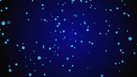 Chaotic motion of particles on a blue background Stock Footage 95988582