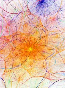 Chaotic motion of particles Stock Illustration