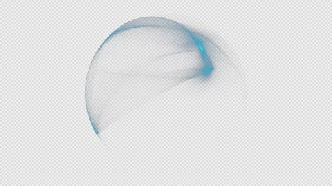 Chaotic movement of blue particles inside a circle on a transparent background. Stock Footage 162633260