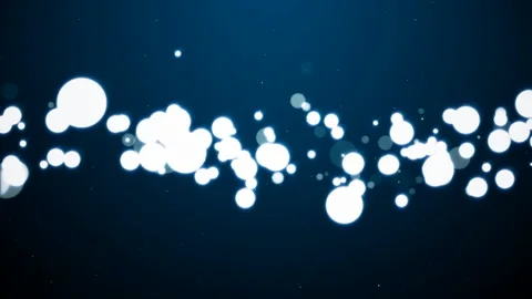 Chaotic movement of circles on a blue background, for potfolios, presentations, Video stock 147098750