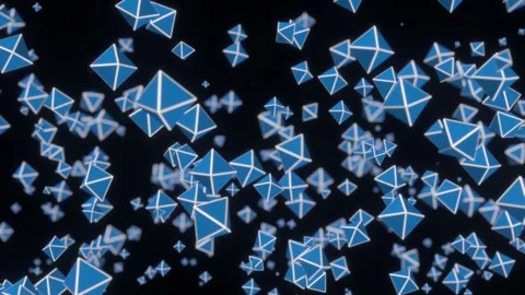 Chaotic movement of cubes up. Seamless loop Stock Footage 107703452