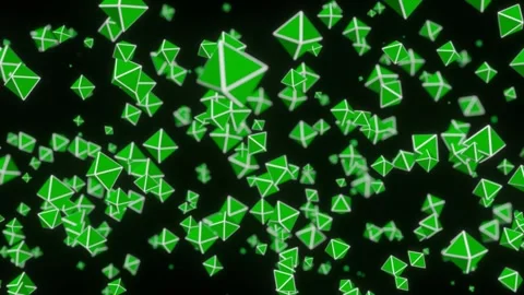 Chaotic movement of cubes up. Seamless loop Stock Footage 107703458