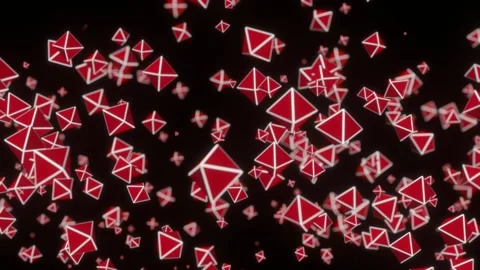 Chaotic movement of cubes up. Seamless loop Stock Footage 107703466