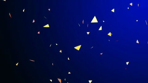 Chaotic movement of figures on a blue background Stock Footage 95988804