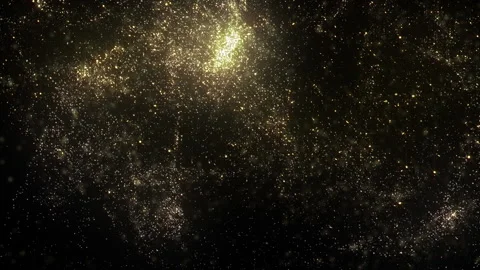 Chaotic movement of gold particles Stock Footage 179826472