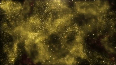 Chaotic movement of gold particles Stock Footage 197346750
