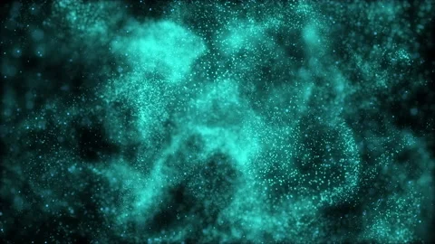 Chaotic movement of green particles Stock-Footage 221031636