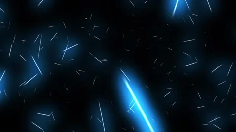 Chaotic movement of luminous particles on a black background. Stock Footage 194508440