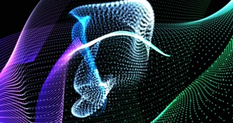 Chaotic movement of a network of particles Stock Footage 229323013