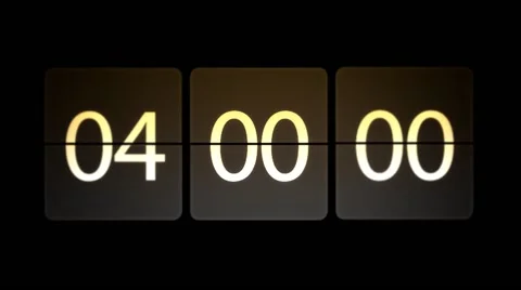 Chaotic moving clock. Clocks are set at 04:00 start a new countdown. Video stock 63040494